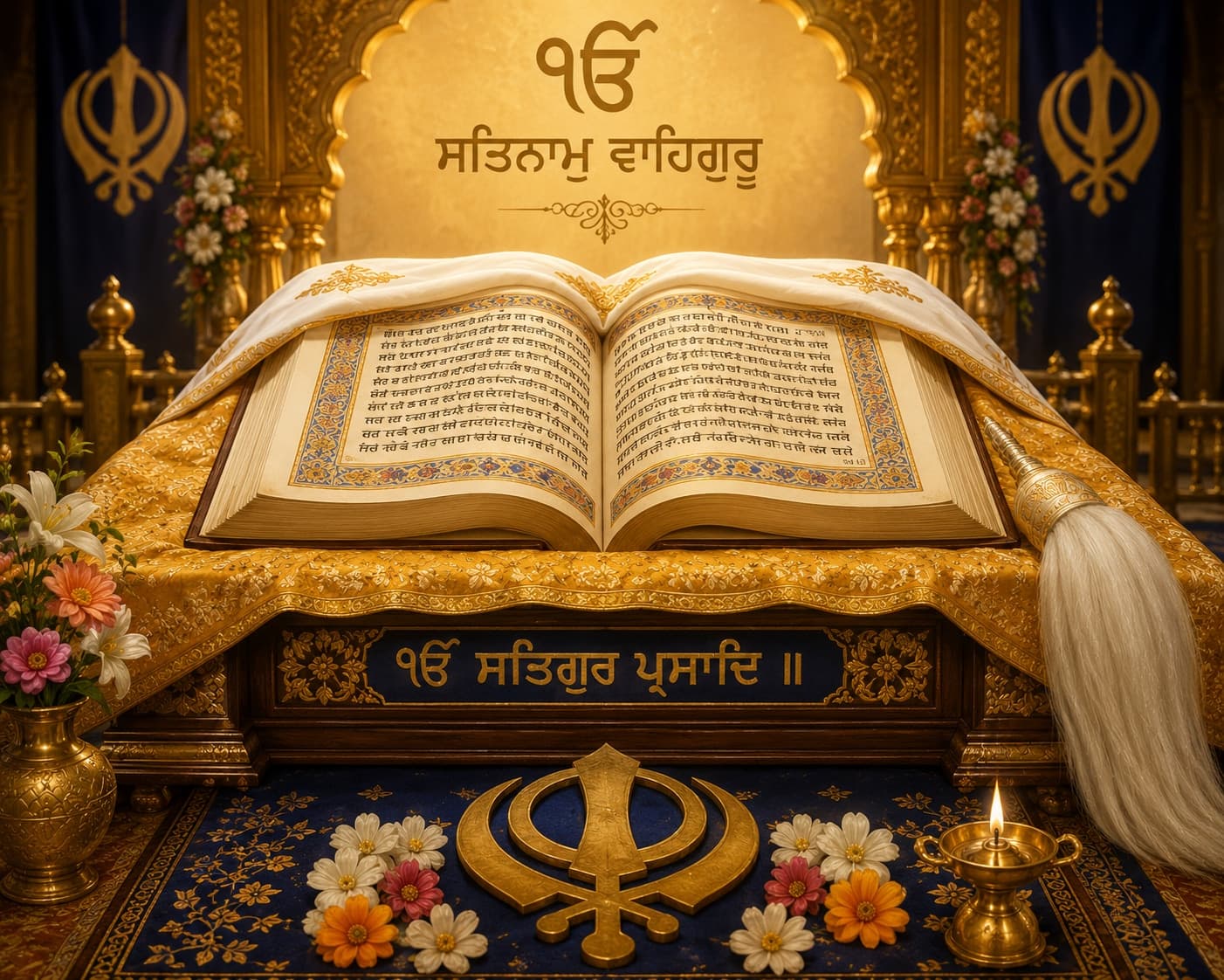 Compilation of Guru Granth Sahib Ji illustration